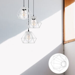  Black Floor Lamp Vintage Pendant Light Diamond Lampshade Ceiling