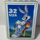 Bugs Bunny CASE STATIONERY Collectable Tin 32 USA STAMP (1998, Tin Only)