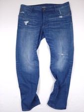 G Star Raw Arc 3D Jeans Mens Denim Loose Tapered Blue 40 x 32 Button Fly Casual