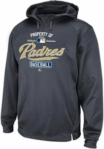 Felpa con cappuccio San Diego Padres Majestic autentica proprietà di 1/4 cerniera taglie grandi e alte - Foto 1 di 1