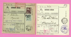 1938 LITHUANIA PARCEL POST, 4 COVERS, USED SIAULIAI KAUNAS BIRZAI PANEVEZYS 2340 - Picture 1 of 4