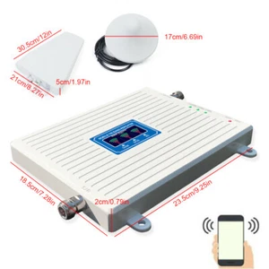 Tri Band 900/1800/2100 Cell Phone Signal Booster 3G GSM DCS WCDMA LTE Repeater - Picture 1 of 11