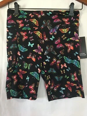New No Boundaries Juniors Women's Biker Shorts with pocket Butterfly Black U Pic - Image 1 of 4