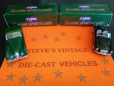 CORGI CLASSICS SPORTS CARS BLAC MGA & GREEN JAGUAR XK 120 - MINT CONDITION - Image 1 of 4