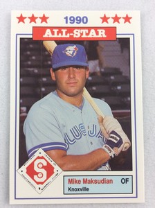 1990 Southern League All Stars Baseball Card #04-Mike Maksudian, Knoxville