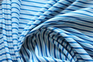  Jersey 3,20€/m²  reine Baumwolle maritime Streifen Meterpreis MC12 - Bild 1 von 2