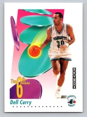 1991-92 Skybox Dell Curry #434 Charlotte Hornets - Image 1 of 2
