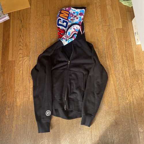 A BATHING APE (BAPE) Felpa con cappuccio Eccellente A BATHING APE Taglia M Bapestore Yokohama 10° Anniversario Squalo