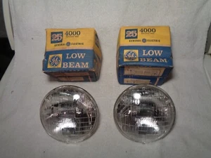 NOS Mopar Ford GM 1960's 1970's GE Low Beam Headlights - Picture 1 of 2