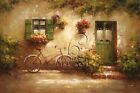 Just Visiting by David Lakewood Bicycle Canvas Giclee 