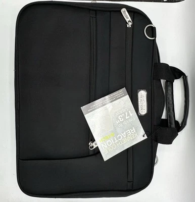Kenneth Cole Reaction R-TECH 17.3” Laptop Case Bag “On The Double” Black NEW - Image 1 of 4