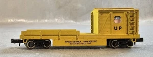 N Scale Union Pacific MP&M Derrick Train Service Block & Cable Car metal wheels - Picture 1 of 6