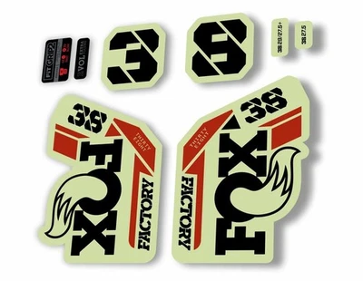 FOX 38 RHYTHM 2021 Fork Suspension Factory Sticker MTB Decal Adhesive Black - Image 1 of 2