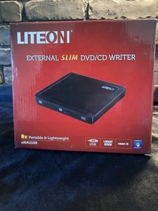 Liteon External Slim DVD/CD 8X Writer Model eNAU108 - Picture 1 of 6