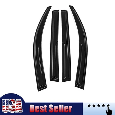 Rain Guards Fits Toyota Highlander 2008-2013 Mugen Style Tape-on 3D Wavy JDM Foto 1 de 4