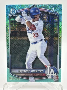 2025 Bowman Eduardo Quintero Chrome Mega Box Aqua Refractor 1st /125 Dodgers - Bild 1 von 2