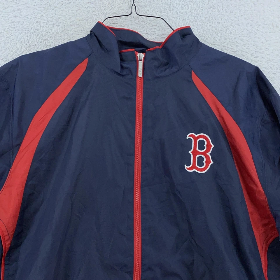 Куртка мужская Boston Red Sox XL темно-красная бейсбольная на молнии ветровка Reebok - Изображение 1 из 4