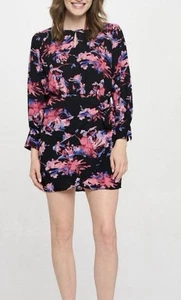 Mini Vestido Anthropologie Sarah Hann Manga Larga Falda Envolvente Cuello Cerradura Talla XS - Imagen 1 de 14