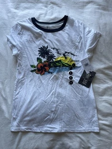 Volcom Women's Hawaiin Island Mahalo Aloha Relaxed Fit Tee T-Shirt Size Small - Picture 1 of 5