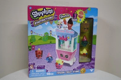 NEW - Shopkins Kinstructions Frozen Treats Stand 3 Buildable Figures 98pcs - Image 1 of 4