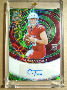 Clayton Tune Panini Spectra Rookie 2023 autógrafo mira verde Prizm RC/35 🔥🔥 - Imagen 1 de 3