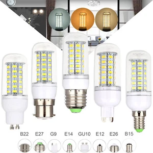 Led Bulb E27 220V LED Corn Light B22 E14 B15 G9 GU10 5730 SMD Energy White Lamp - Picture 1 of 18