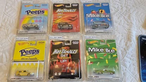2014 Hot Wheels Pop Culture JUST BORN  Complete Set (6) With Protector Cases - Picture 1 of 8