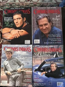 Cowboys & Indians Magazine Paul Newman Jeff Bridges Val Kilmer A Banderas Lot 4 - Picture 1 of 6