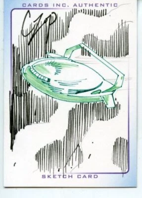Thunderbirds Are Go! Movie Sketch Card by Czop Colored Green Spaceship - Image 1 of 2