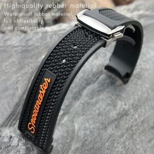 19mm 20mm 21mm 22mm Rubber Watch Band Strap Fits Omega Speedmaster MoonSwatch