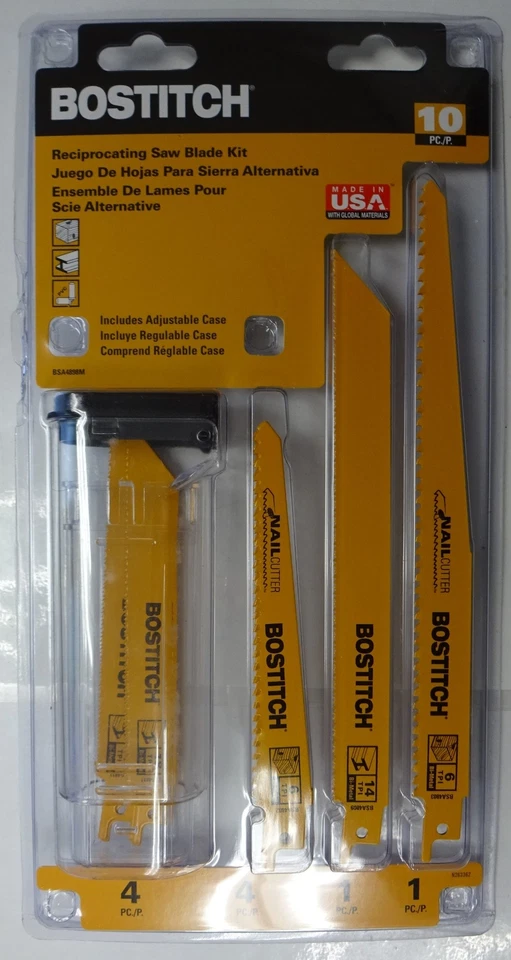 Juego de hojas de sierra recíproca Bostitch BSA4898M de 10 piezas EE. UU. Foto 1 de 1