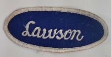 Lawson Cloth Cursive Name Patch Vtg 1960s Uniform Shirt Rare Vhtf Bronx Ny blue