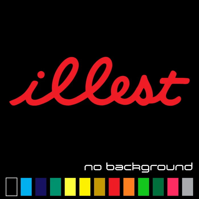 2x Illest Pegatina Vinilo Calcomanía Logo Ill Euro Drift Baja Fatlace Stance JDM TDR Foto 1 de 1