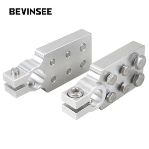 Pair of Car Audio 6 Spot Flat Battery Terminals Bolt 4/0 AWG Lugs Gauge - Picture 1 of 14