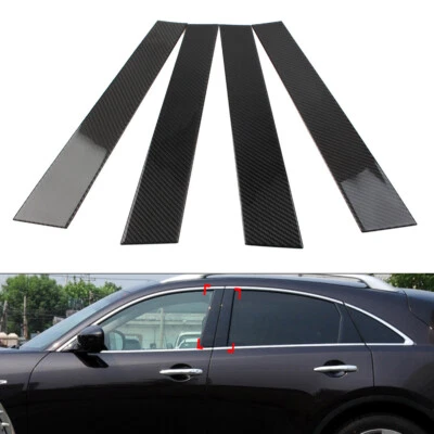 Exterior Door Window B Pillar Post Cover Trim For Infiniti FX 09-13 For QX70 14+ - image 1 of 4
