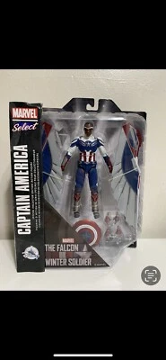 Figura de acción El Halcón y el Soldado de Invierno Marvel Select Capitán América Foto 1 de 2