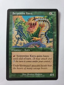 MTG Magic The Gathering Card Serpentine Kavu Creature Kavu Green Invasion 2000 - Picture 1 of 2