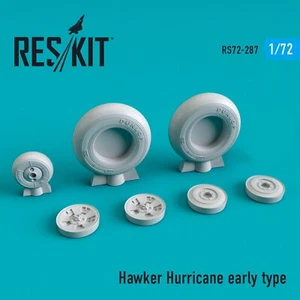 Hawker Hurricane Resin Wheel Upgrade set-early type ResKit RS72-0287 Scale 1:72 - Afbeelding 1 van 24
