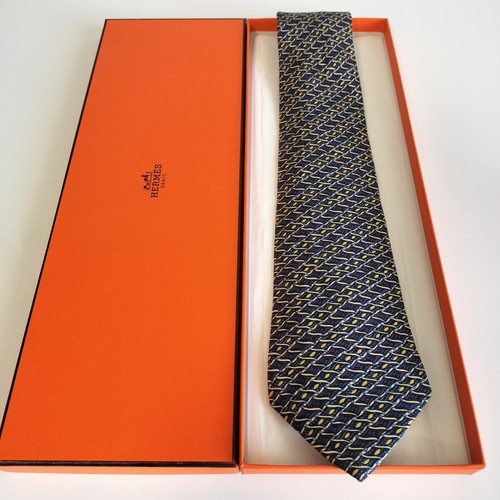 HERMÈS Cravatta uomo HERMES Francia vera seta cravatta abito classico lusso multicolore T162