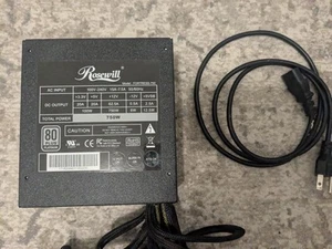 Alimentation de bureau Rosewill Gaming 750w Fortress 750 80 PLUS platine - Photo 1/3