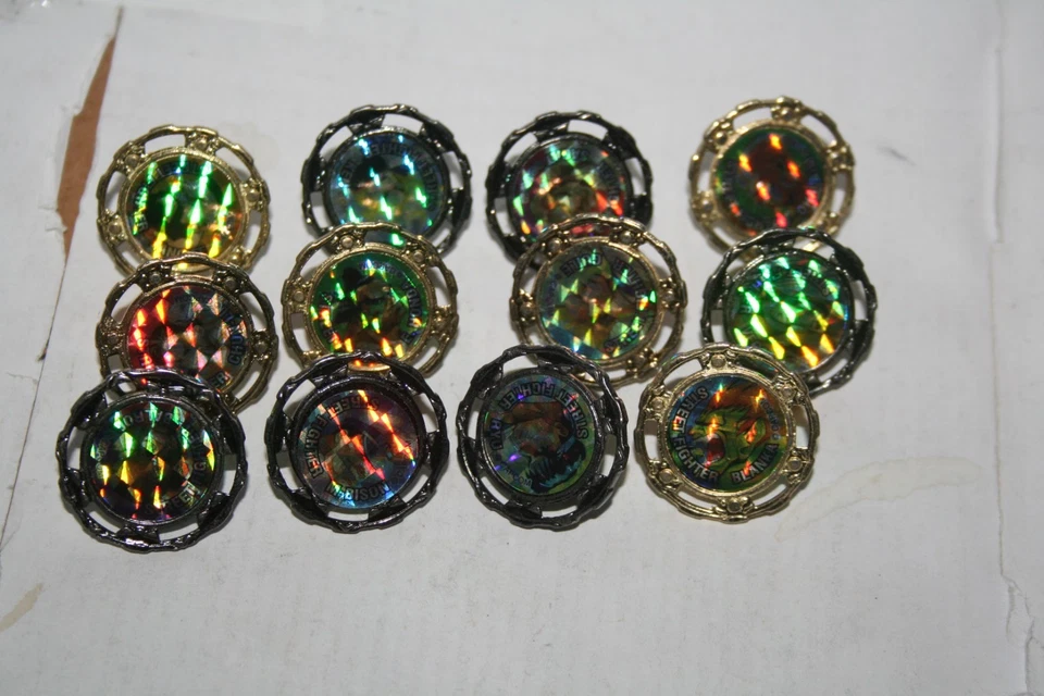 De colección Street Fighter II Turbo Spin Fighters Lote de 12 ~ Tops 1993 Bandai Foto 1 de 4