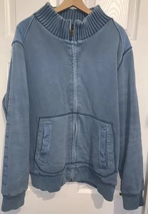 Fat Face Mens Blue Full Zip Fleece High Neck Jacket Size XL  - Picture 1 of 8