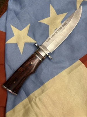 BEAUTIF OLD BOWIE KNIFE BY H. CHRISP OF SHEFFIELD '' MAKE AMERICA GREAT AGAIN" - Image 1 of 4