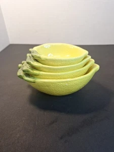 World Market Nesting Lemon Design Measuring Cups. Set Of 4. - Picture 1 of 12