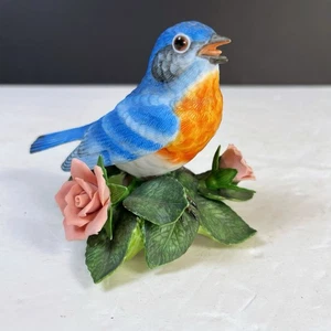 Estatuilla de colección Lenox Eastern Bluebird porcelana jardín pájaro colección 1986 - Imagen 1 de 10