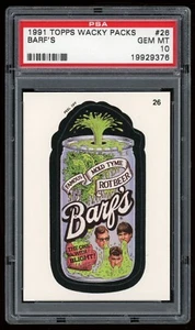 1991 Topps Wacky Packages Sticker #26 Barf's PSA 10 - Bild 1 von 3