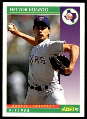 1992 Score Baseball Card Hector Fajardo Rookie Texas Rangers #842 - Image 1 of 2