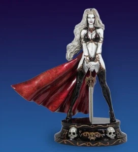 LADY DEATH FAUX BRONZE WHITE VERSION STATUE CS MOORE BRAND NEW #76/200 COA RARE - Picture 1 of 9