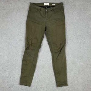 Fat Face Pants Womens 10 Green Chino Five Pocket Jegging Stretch Comfort Skinny - Picture 1 of 18
