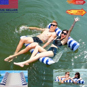 XL Hammock for adult Multi-Purpose Inflatable 2 Person Pool Float  Water Lounge - Picture 1 of 11